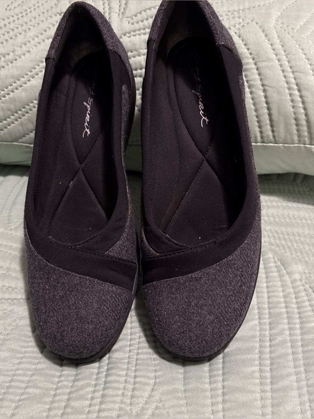 Easy Spirit Kathleen Women Loafers Casual Size 8.5 Narrow Gray and Black Comfort
